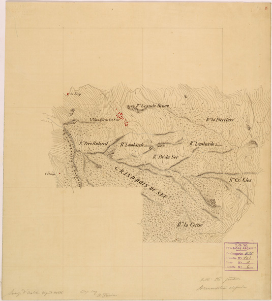 (N:28177) VALLE DORIA E BARDONECCHIA - FOGLIO 25 (SE001893) Carte e stampe antiche: riproduzione a colori su carta (formato A2)