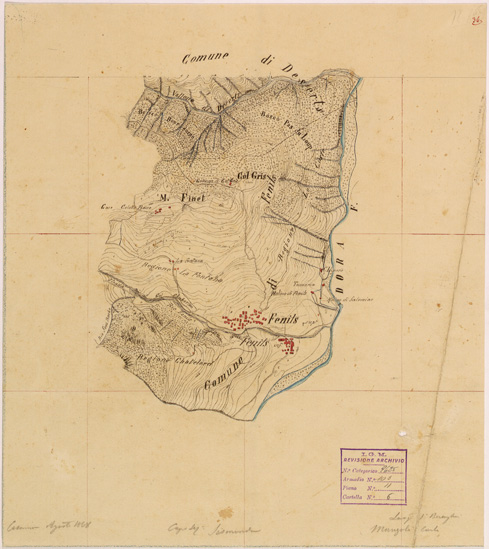 (N:28192) VALLE DORIA E BARDONECCHIA - FOGLIO 36 (SE001904) Carte e stampe antiche: riproduzione a colori su carta (formato A2)