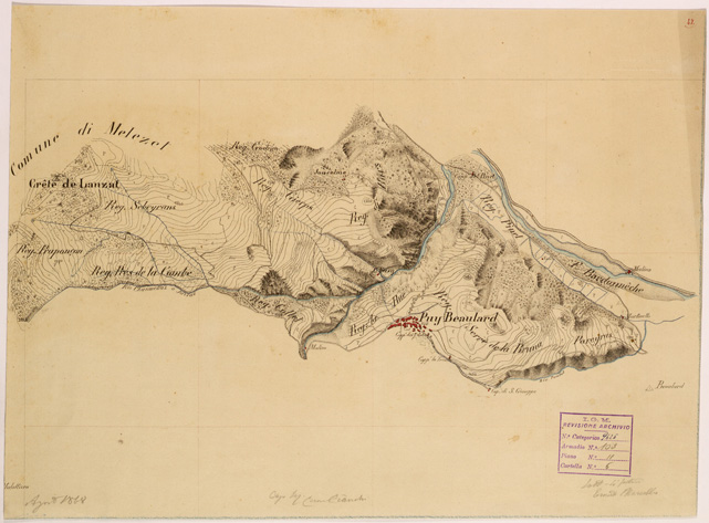 (N:28216) VALLE DORIA E BARDONECCHIA - FOGLIO 47 (SE001915) Carte e stampe antiche: riproduzione a colori su carta (formato A2)