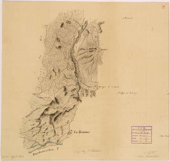 (N:28228) VALLE DORIA E BARDONECCHIA - FOGLIO 51 (SE001919) Carte e stampe antiche: riproduzione a colori su carta (formato A2)