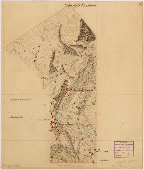 (N:28229) VALLE DORIA E BARDONECCHIA - FOGLIO 52 (SE001920) Carte e stampe antiche: riproduzione a colori su carta (formato A2)