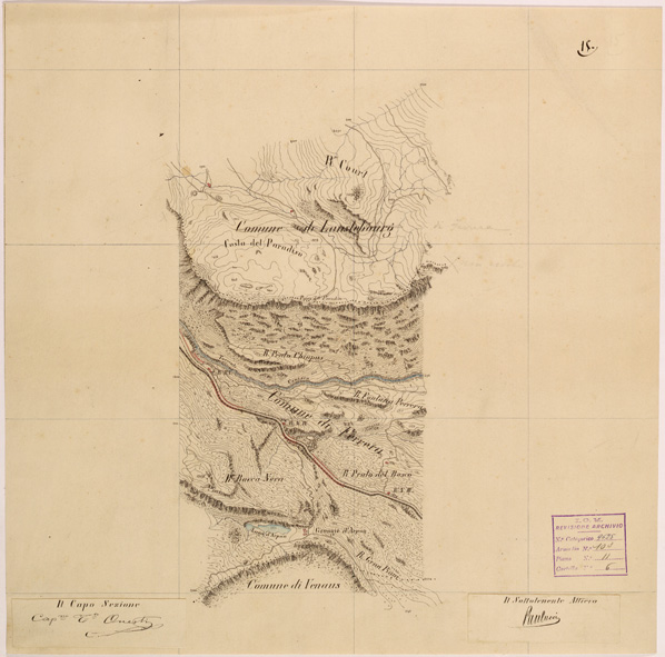 (N:28245) VALLE DORIA ( MONCENISIO - NOVALESA - VALLETTE - PELVO ) - FOGLIO 15 (SE001936) Carte e stampe antiche: riproduzione a colori su carta (formato A2)