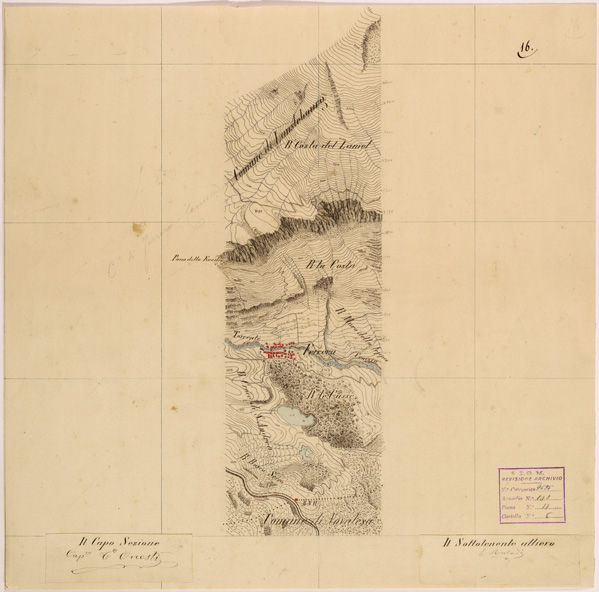 (N:28246) VALLE DORIA ( MONCENISIO - NOVALESA - VALLETTE - PELVO ) - FOGLIO 16 (SE001937) Carte e stampe antiche: riproduzione a colori su carta (formato A2)