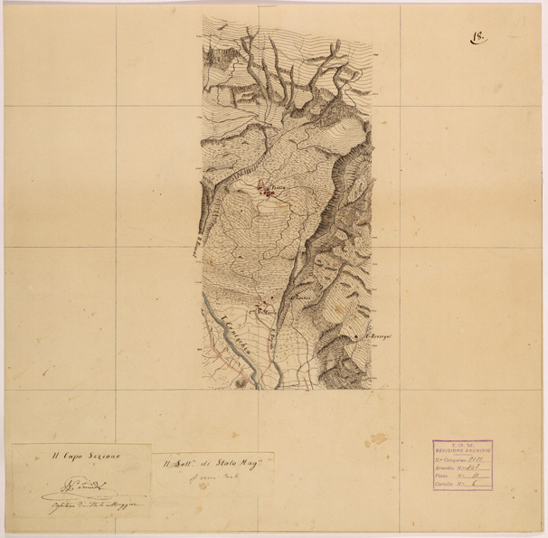 (N:28253) VALLE DORIA ( MONCENISIO - NOVALESA - VALLETTE - PELVO ) - FOGLIO 18 (SE001939) Carte e stampe antiche: riproduzione a colori su carta (formato A2)