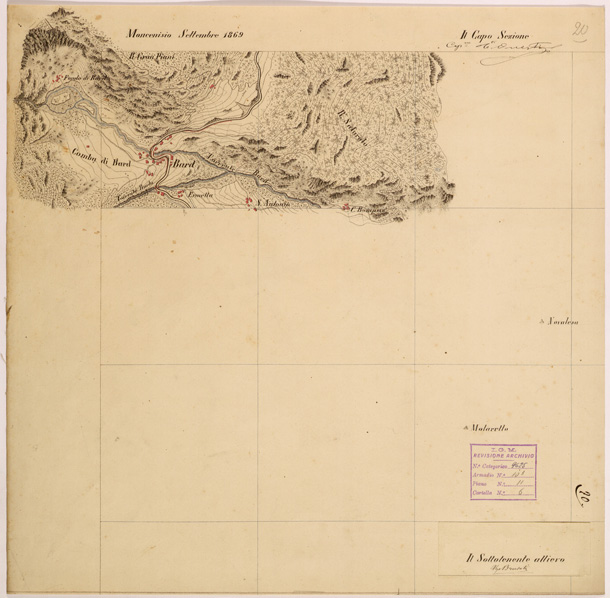 (N:28264) VALLE DORIA ( MONCENISIO - NOVALESA - VALLETTE - PELVO ) - FOGLIO 20 (SE001941) Carte e stampe antiche: riproduzione a colori su carta (formato A2)