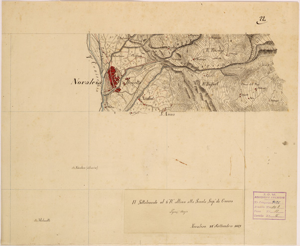 (N:28267) VALLE DORIA ( MONCENISIO - NOVALESA - VALLETTE - PELVO ) - FOGLIO 22 (SE001943) Carte e stampe antiche: riproduzione a colori su carta (formato A2)