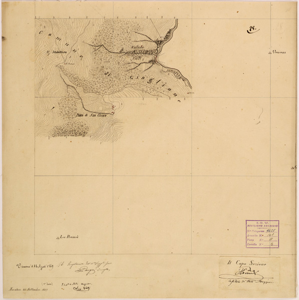 (N:28276) VALLE DORIA ( MONCENISIO - NOVALESA - VALLETTE - PELVO ) - FOGLIO 28 (SE001948) Carte e stampe antiche: riproduzione a colori su carta (formato A2)