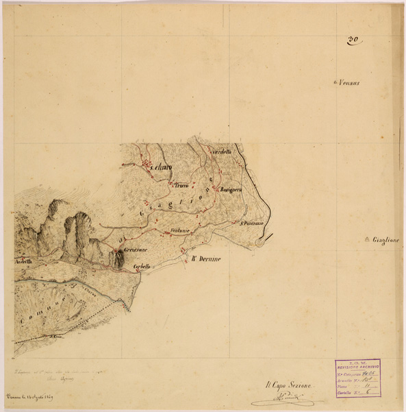 (N:28278) VALLE DORIA ( MONCENISIO - NOVALESA - VALLETTE - PELVO ) - FOGLIO 30 (SE001950) Carte e stampe antiche: riproduzione a colori su carta (formato A2)