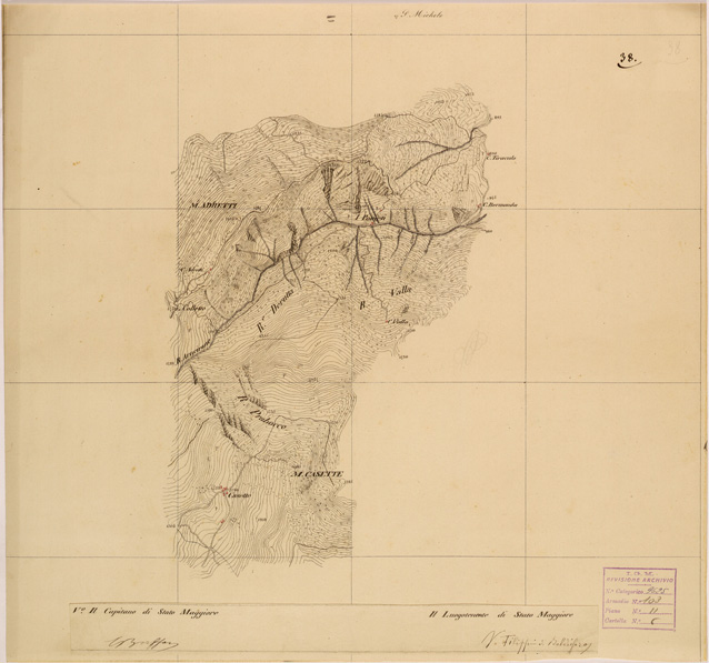 (N:28287) VALLE DORIA ( MONCENISIO - NOVALESA - VALLETTE - PELVO ) - FOGLIO 38 (SE001958) Carte e stampe antiche: riproduzione a colori su carta (formato A2)