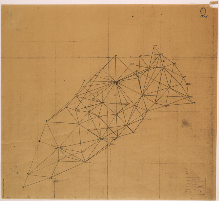 (N:28202) MOGADISCIO - GRAFICO DELLA TRIANGOLAZIONE (SE002068) Carte e stampe antiche: riproduzione a colori su carta (formato A2)