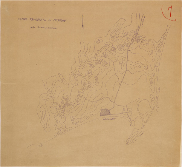 (N:28214) CAMPO TRINCERATO DI CHISIMAIO (SE002082) Carte e stampe antiche: riproduzione a colori su carta (formato A2)