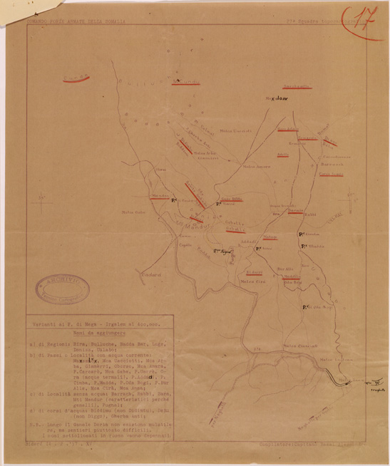 (N:28249) VARIANTI AI FOGLI DI MEGA IRGALEM (SE002094) Carte e stampe antiche: riproduzione a colori su carta (formato A2)