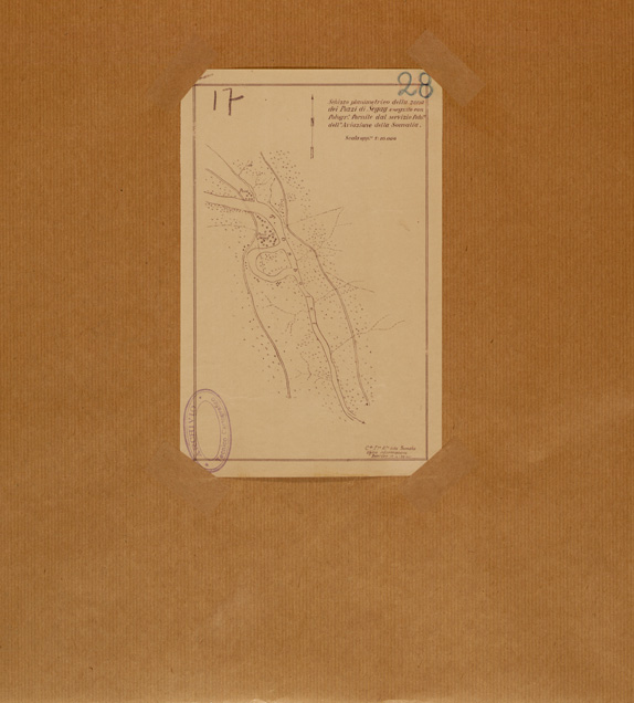 (N:28266) SCHIZZO PLANIMETRICO DELLA ZONA DEI POZZI DI SEGAG (SE002105) Carte e stampe antiche: riproduzione a colori su carta (formato A2)
