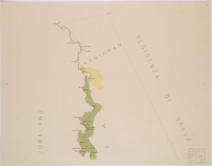 (N:28419) IL BASSO GIUBA ITALIANO - FOGLIO 1 (SE002183) Carte e stampe antiche: riproduzione a colori su carta (formato A2)