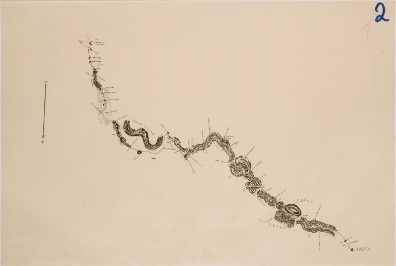 (N:28401) ITINERARIO ADUA - QUORAM - FOGLIO 2 - FAR RAS MAI - AUSIEN (SE002210) Carte e stampe antiche: riproduzione a colori su carta (formato A2)
