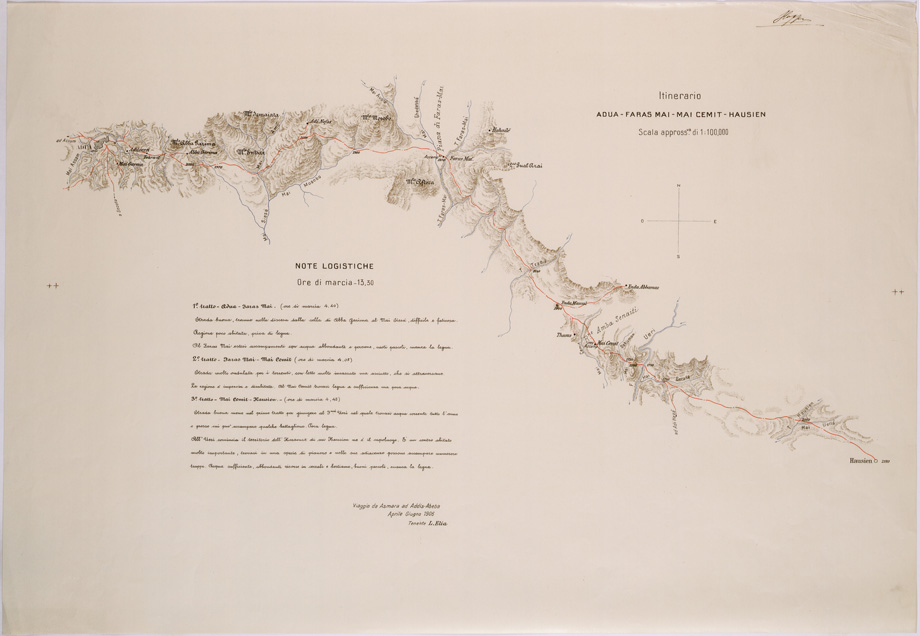 (N:28409) ITINERARIO MAREB ADDIS ABEBA - SEZIONE 02 - ADUA FARAS MAI MAI CEMIT HAUSIEN (SE002218) Carte e stampe antiche: riproduzione a colori su carta (formato A2)