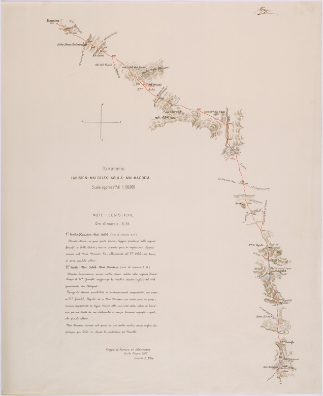 (N:28410) ITINERARIO MAREB ADDIS ABEBA - SEZIONE 03 - HAUSIEN MAI SELEK AGULA' MAI MACDEM (SE002219) Carte e stampe antiche: riproduzione a colori su carta (formato A2)