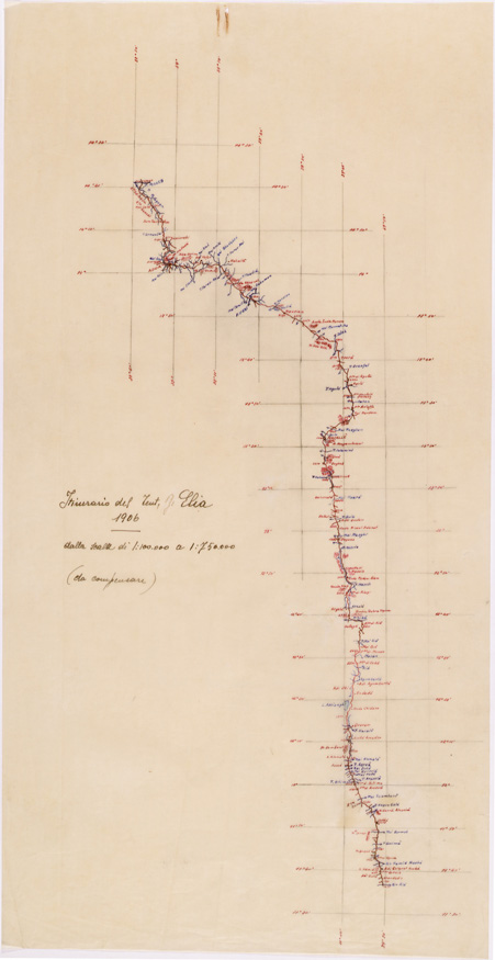 (N:28442) ITINERARIO MAREB ADDIS ABEBA - FOGLIO 1 (SE002240) Carte e stampe antiche: riproduzione a colori su carta (formato A2)