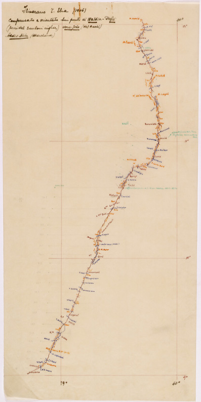 (N:28443) ITINERARIO MAREB ADDIS ABEBA - FOGLIO 2 (SE002241) Carte e stampe antiche: riproduzione a colori su carta (formato A2)