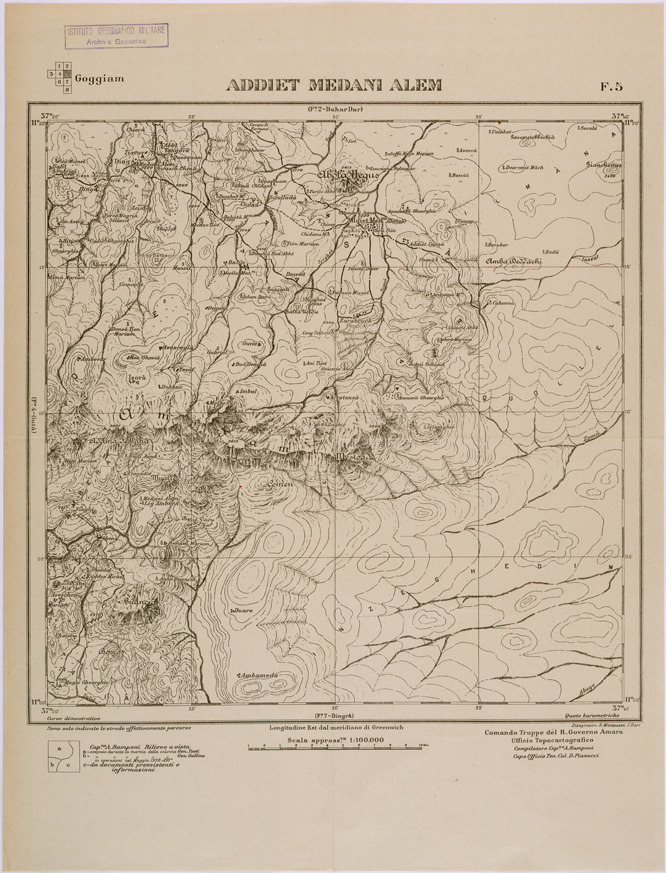 (N:28524) GOGGIAM FOGLIO 5 ADDIET MEDANI ALEM (SE002285) Carte e stampe antiche: riproduzione a colori su carta (formato A2)