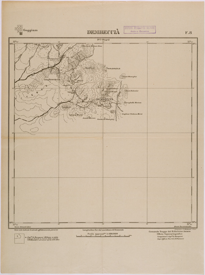 (N:28527) GOGGIAM FOGLIO 8  DEMBECCIA' (SE002287) Carte e stampe antiche: riproduzione a colori su carta (formato A2)