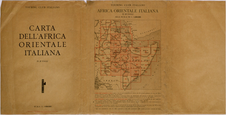 (N:28518) CARTA DELL'AFRICA ORIENTALE ITALIANA QUADRO D'UNIONE (SE002359) Carte e stampe antiche: riproduzione a colori su carta (formato A2)