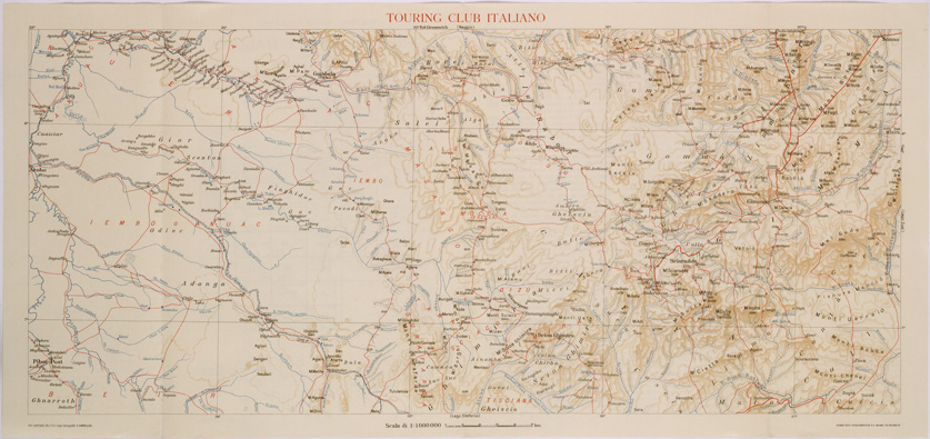 (N:28585) CARTA DELL'AFRICA ORIENTALE ITALIANA FOGLIO 20 GIMMA (SE002384) Carte e stampe antiche: riproduzione a colori su carta (formato A2)