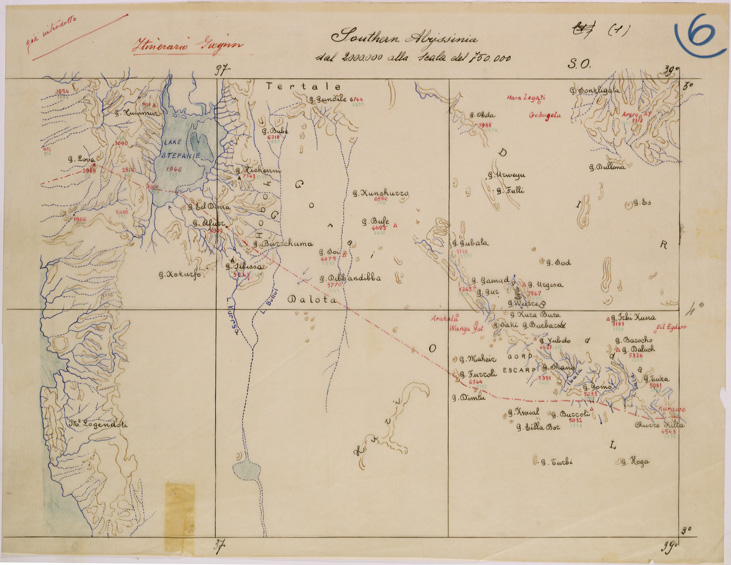 (N:28802) SUD ABISSINIA ( GWYNN ) LUCIDO 6 (SE002481) Carte e stampe antiche: riproduzione a colori su carta (formato A2)