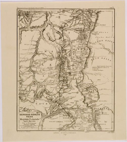 (N:28869) MAGDALA ANTALO (ITINERARIO  PETERMANN) (SE002507) Carte e stampe antiche: riproduzione a colori su carta (formato A2)