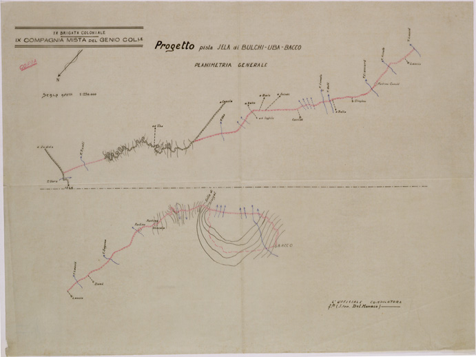 (N:28622) PROGETTO PISTA JELA DI BULCHI - UBA - BACCO. (SE002519) Carte e stampe antiche: riproduzione a colori su carta (formato A2)