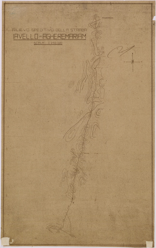 (N:28628) RILIEVO SPEDITIVO DELLA STRADA - IAVELLO - AGHEREMARIAM. (SE002525) Carte e stampe antiche: riproduzione a colori su carta (formato A2)