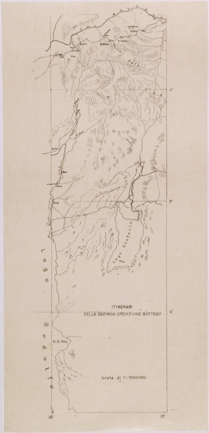 (N:28645) ITINERARIO DELLA SECONDA SPEDIZIONE BOTTEGO - LUCIDO 4. (SE002537) Carte e stampe antiche: riproduzione a colori su carta (formato A2)