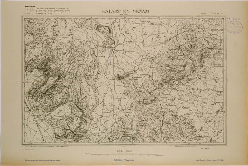 (N:28908) KALAAT - ES - SENAM - FOGLIO XXXIV. (SE002732) Carte e stampe antiche: riproduzione a colori su carta (formato A2)