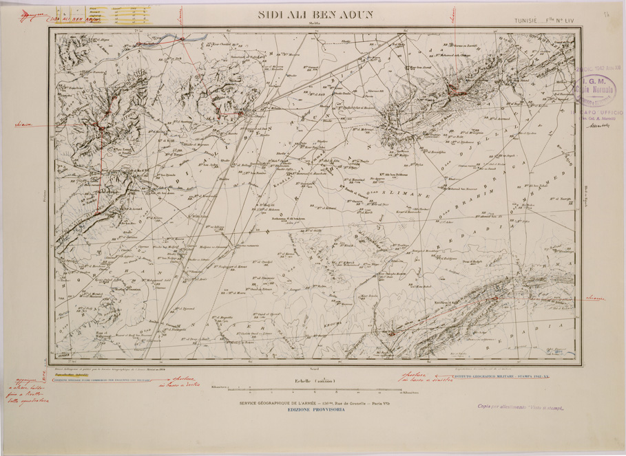 (N:28926) SIDI ALI BEN AOUN - FOGLIO LIV. (SE002750) Carte e stampe antiche: riproduzione a colori su carta (formato A2)