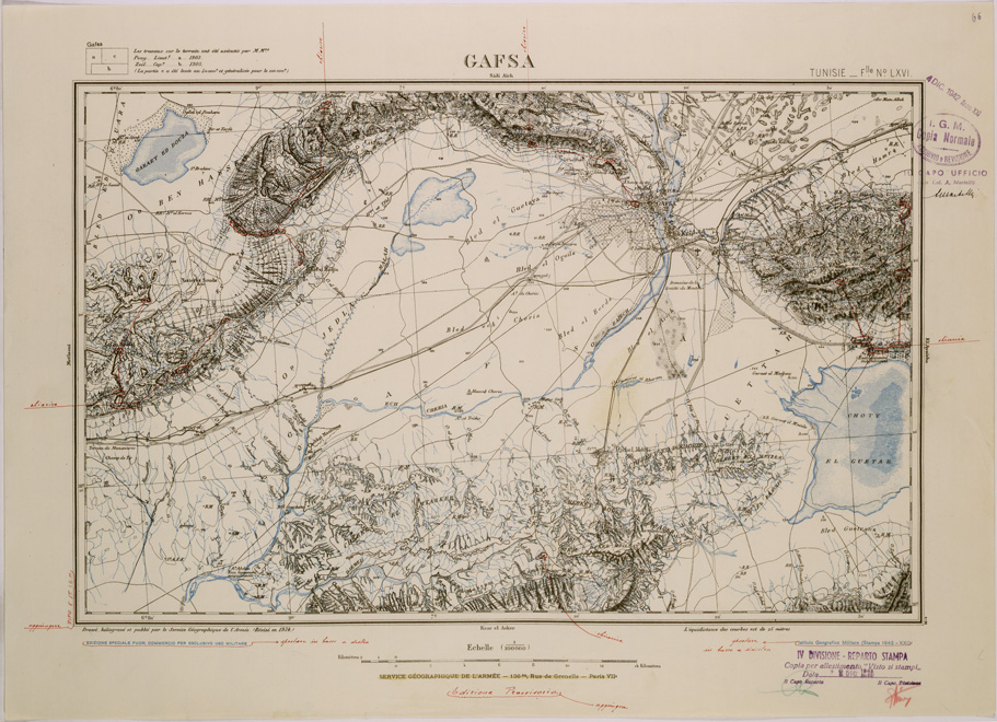 (N:28951) GAFSA - FOGLIO LXVI. (SE002762) Carte e stampe antiche: riproduzione a colori su carta (formato A2)