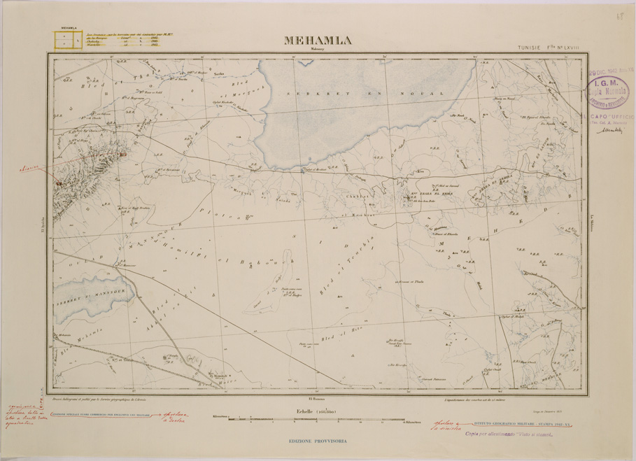 (N:28954) MEHAMLA - FOGLIO LXVIII. (SE002764) Carte e stampe antiche: riproduzione a colori su carta (formato A2)