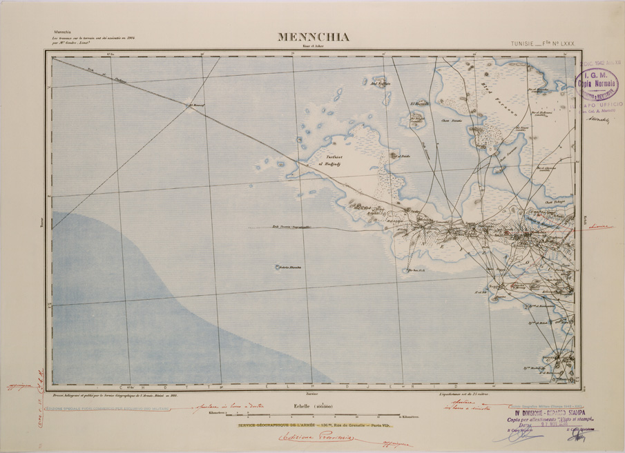 (N:28965) MENNCHIA - FOGLIO LXXXI. (SE002775) Carte e stampe antiche: riproduzione a colori su carta (formato A2)