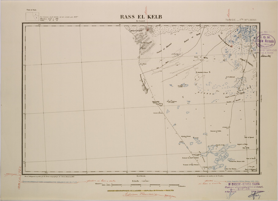 (N:28971) RASS EL KELB - FOGLIO LXXXVI. (SE002781) Carte e stampe antiche: riproduzione a colori su carta (formato A2)