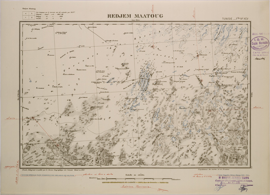 (N:28980) REDJEM MAATOUG - FOGLIO XCV. (SE002790) Carte e stampe antiche: riproduzione a colori su carta (formato A2)
