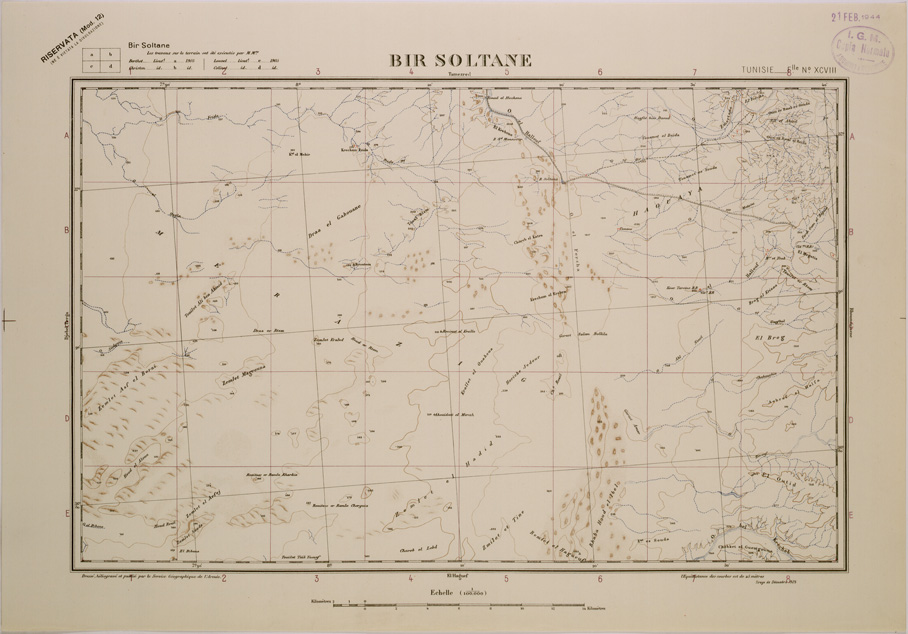 (N:28983) BIR SOLTANE - FOGLIO XCVIII. (SE002793) Carte e stampe antiche: riproduzione a colori su carta (formato A2)