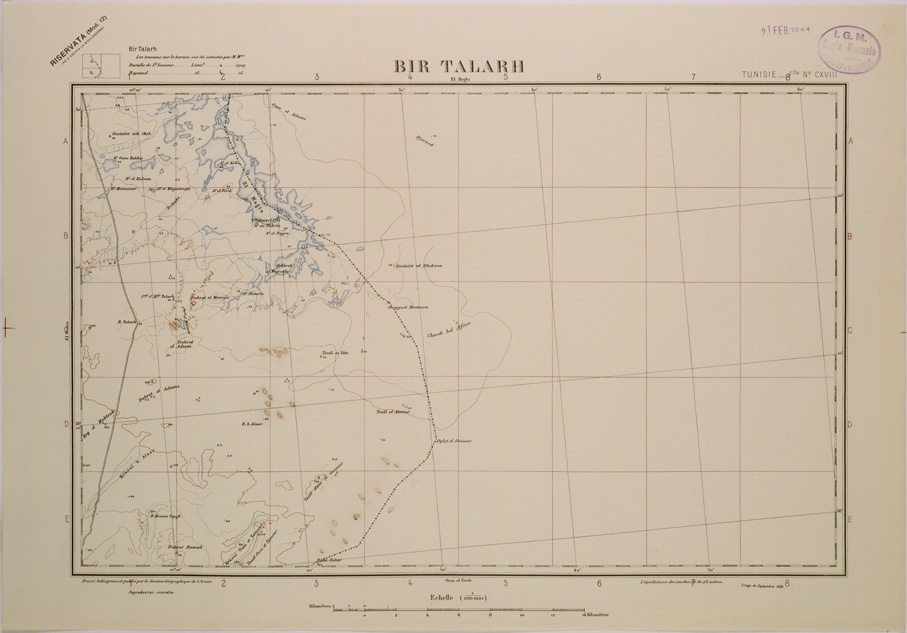 (N:28996) BIR TALARH - FOGLIO CXVIII. (SE002806) Carte e stampe antiche: riproduzione a colori su carta (formato A2)