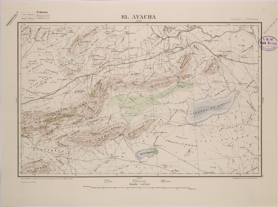 (N:29085) EL AYACHA - FOGLIO XVIII. (SE002872) Carte e stampe antiche: riproduzione a colori su carta (formato A2)