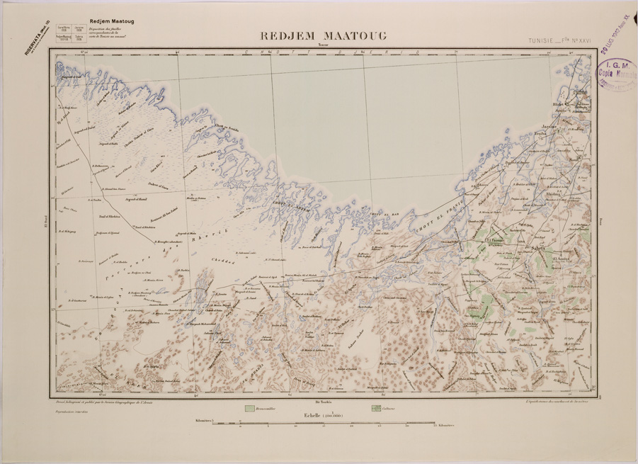 (N:29091) REDJEM MAATOUG - FOGLIO XXVI. (SE002878) Carte e stampe antiche: riproduzione a colori su carta (formato A2)