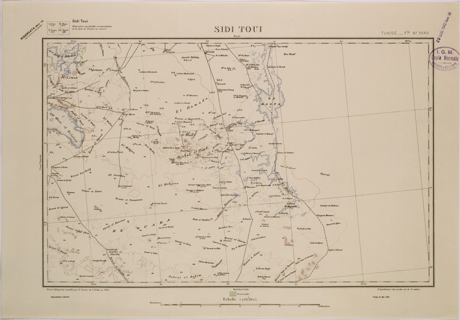 (N:29103) SIDI TOUI - FOGLIO XXXIII. (SE002885) Carte e stampe antiche: riproduzione a colori su carta (formato A2)