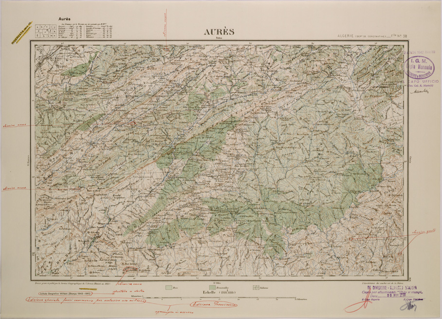 (N:29135) ALGERIA AURES FOGLIO 38 (SE002906) Carte e stampe antiche: riproduzione a colori su carta (formato A2)