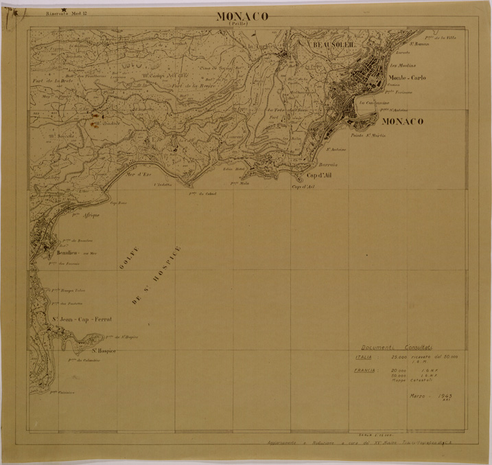 (N:29489) MONACO (SE003302) Carte e stampe antiche: riproduzione a colori su carta (formato A2)