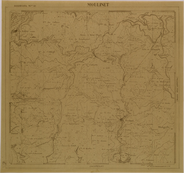 (N:29492) MOULINET (SE003305) Carte e stampe antiche: riproduzione a colori su carta (formato A2)