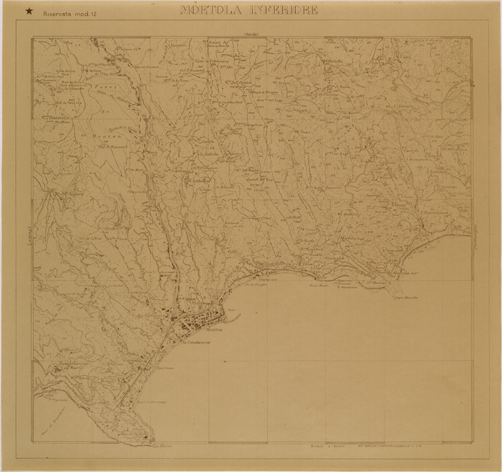 (N:29494) MORTOLA INFERIORE (SE003307) Carte e stampe antiche: riproduzione a colori su carta (formato A2)