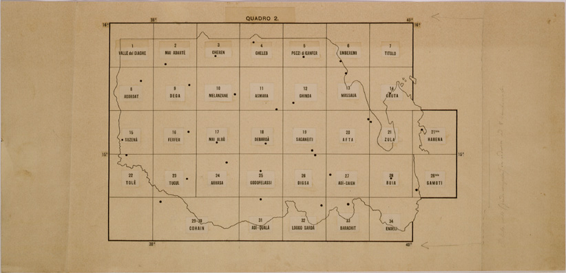 (N:30107) QUADRO D'UNIONE PER IL 100.000 (SE004051) Carte e stampe antiche: riproduzione a colori su carta (formato A2)