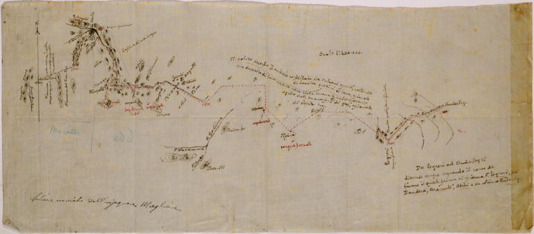(N:30134) ITINERARIO BEILUL - ENDA MOENI - FOGLIO 3 (SE004067) Carte e stampe antiche: riproduzione a colori su carta (formato A2)